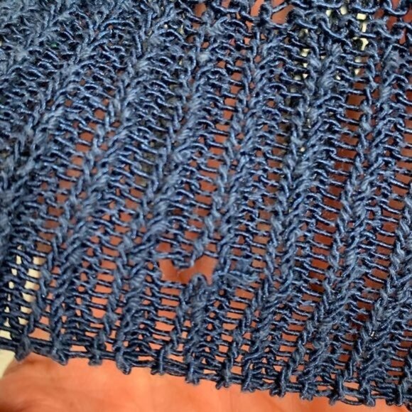 Princess Vera Wang Cropped Blue Cardigan Size Junior’s Large Small Flaw - Picture 15 of 15